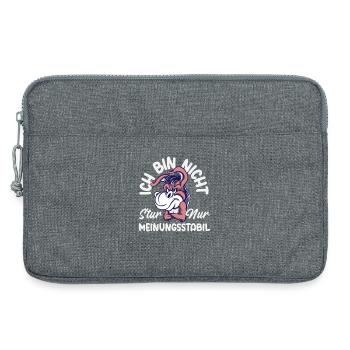 Nicht stur nur Meinungsstabil - Laptoptasche 13" - Grau meliert - Vorne