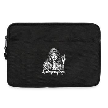 Lento pero firme flower portrait - Laptop bag 13" - black - Front
