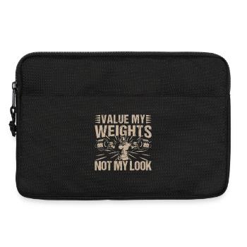 Fitness Motivation Bodybuilder Value Weights Not - Laptop bag 13" - black - Front