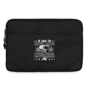 Lkw Fahrer - Laptoptasche 13" - Schwarz - Vorne