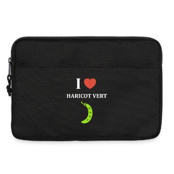 Französische Bohne - Laptoptasche 13" - Schwarz - Vorne