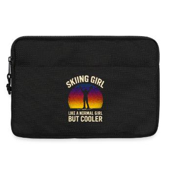 Ski Fille Rétro Sunset Chemise - Sacoche pour ordinateur portable 13 pouces - noir - Devant