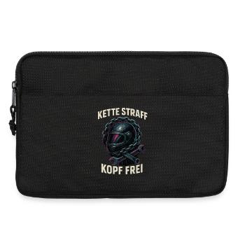 Chain Taut Head Free Biker Shirt Motorcycle - Laptop bag 13" - black - Front