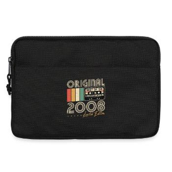 Original 2008 Vintage Vintage Birthday Retro - Laptop bag 13" - black - Front