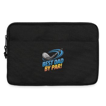 Bester Papa Auf Dem Golfplatz – Best Dad By Par - Laptoptasche 13" - Schwarz - Vorne