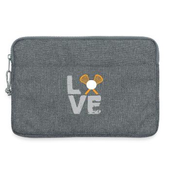 Love Lacrosse Minimal Stick Ball Sports Lifestyle - Laptop bag 13" - heather grey - Front