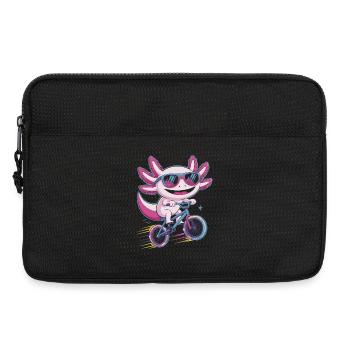 Kleiner Drachen Rennradheld Axolotl - Laptoptasche 13" - Schwarz - Vorne
