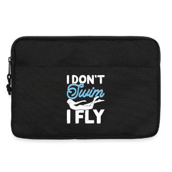 Schwimmen Wassersport Schwimmer Geschenke - Laptoptasche 13" - Schwarz - Vorne