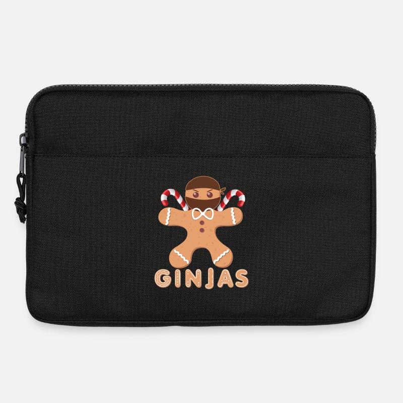 Maskierter Gingerbread mit Zuckerguss - Laptoptasche 13" - Schwarz