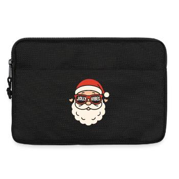 Jolly Vibes Weihnachtsmann Familie Weihnachtsspaß - Laptoptasche 13" - Schwarz - Vorne