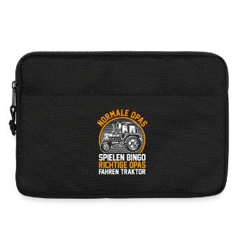 Landwirt Bauernhof Farmer Bauer Opa Großvater Trak - Laptoptasche 13" - Schwarz - Vorne