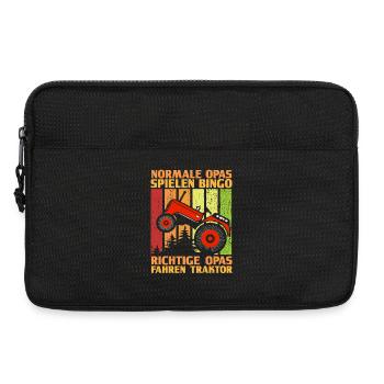 Landwirt Bauernhof Farmer Bauer Opa Großvater Trak - Laptoptasche 13" - Schwarz - Vorne
