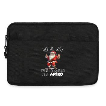 Ho Ho Ho Before the Gifts It's Aperitif Humor Christmas - Laptop bag 13" - black - Front