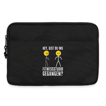 Stick figure DID YOU GO TO THE GYM - Laptop bag 13" - black - Front
