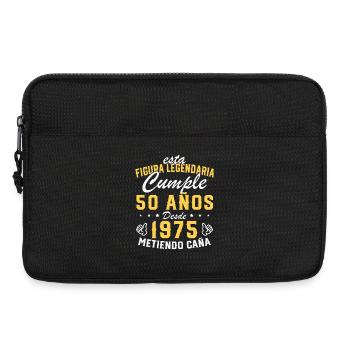 50e anniversaires nés en 1975 - Sacoche pour ordinateur portable 13 pouces - noir - Devant