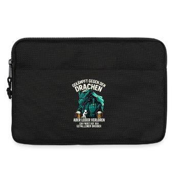 Gekämpft gegen den Drachen JGA Shirt - Laptoptasche 13" - Schwarz - Vorne