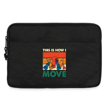 Colorful Chess Pieces Move - Laptop bag 13" - black - Front