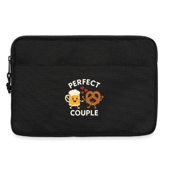 Perfect Couple Beer and Pretzel Fun Illustration - Laptoptasche 13" - Schwarz - Vorne