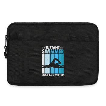 Schwimmen Wassersport Schwimmer Geschenke - Laptoptasche 13" - Schwarz - Vorne