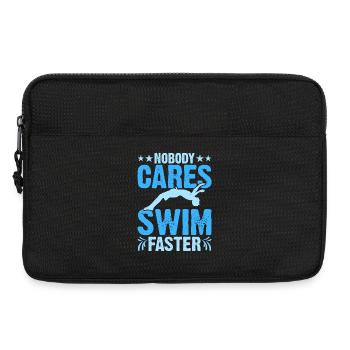 Schwimmen Wassersport Schwimmer Geschenke - Laptoptasche 13" - Schwarz - Vorne