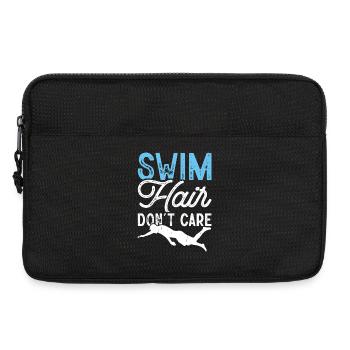 Schwimmen Wassersport Schwimmer Geschenke - Laptoptasche 13" - Schwarz - Vorne