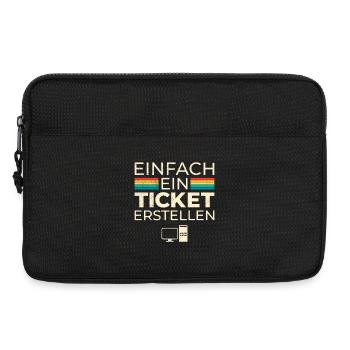 Science Coder JUST CREATE A TICKET FUNNY - Laptop bag 13" - black - Front