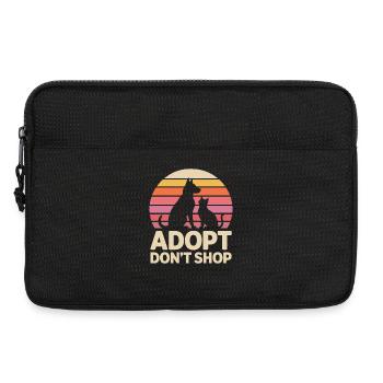 Adopt Don't Shop: Animal Love Statement - Laptop bag 13" - black - Front