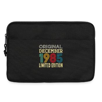 40 Ans 40e Anniversaire Cadeau Né en Décembre 1985 - Sacoche pour ordinateur portable 13 pouces - noir - Devant