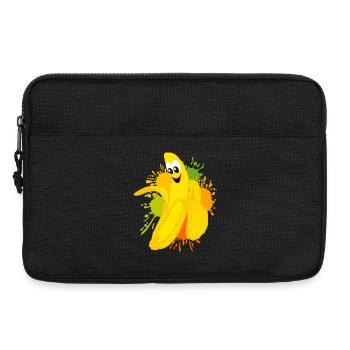 Cheerful banana color explosion - Laptop bag 13" - black - Front