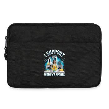 Je soutiens le bootleg inportable du sport féminin - Sacoche pour ordinateur portable 13 pouces - noir - Devant