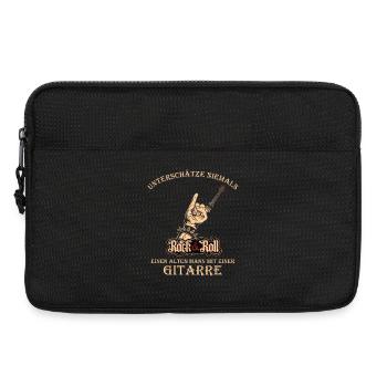 Gitarre, Gitarrenspieler - Rocker Geschenk - Laptoptasche 13" - Schwarz - Vorne