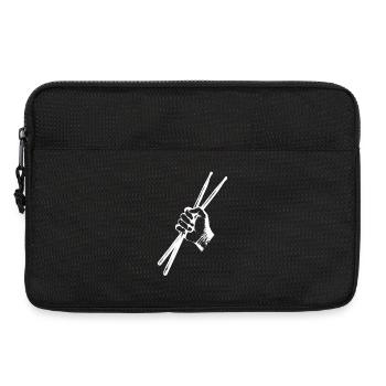 Deux baguettes de tambour Baguettes de tambour dans une main forte - Sacoche pour ordinateur portable 13 pouces - noir - Devant