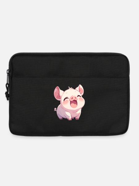 Schweine Schwein - Laptoptasche 13" - Schwarz