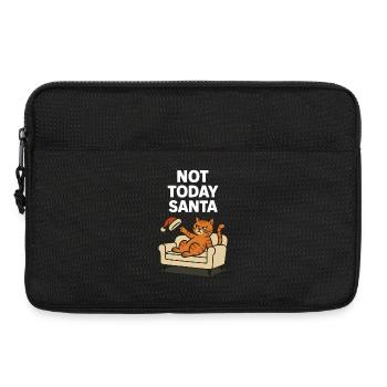Not Today Santa Funny Cat Christmas - Laptop bag 13" - black - Front