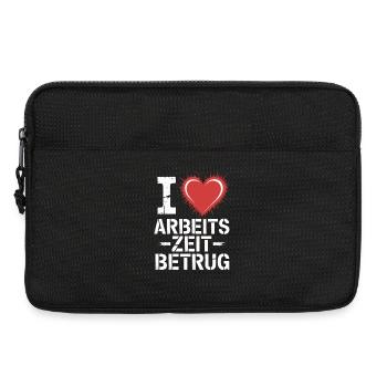 I Love Working Time Fraud No Crime Job Office - Laptop bag 13" - black - Front