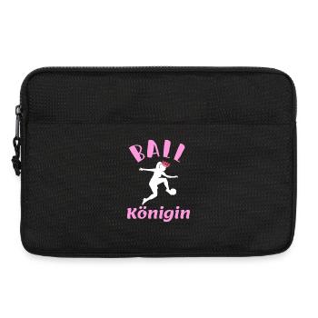 Ballkönigin - für feminine Fußballerinnen - Laptoptasche 13" - Schwarz - Vorne