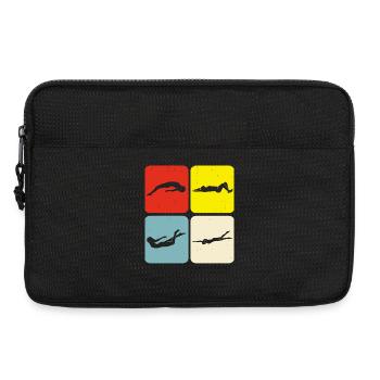 Schwimmen Wassersport Schwimmer Geschenke - Laptoptasche 13" - Schwarz - Vorne