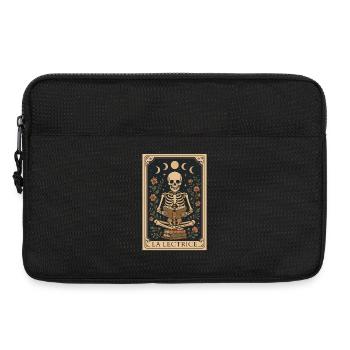 The Gothic Skeleton Tarot Card Reader - Laptop bag 13" - black - Front