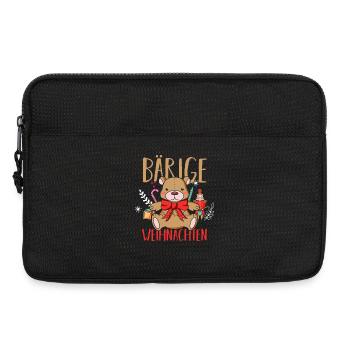 Weihnachtsmann Bär Weihnachtszeit Weihnachts - Laptoptasche 13" - Schwarz - Vorne