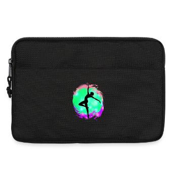 Tänzerin Silhouette Neon-Splash - Laptoptasche 13" - Schwarz - Vorne