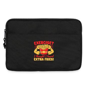 Fanatiques de fitness Exercice J’ai entendu des frites supplémentaires - Sacoche pour ordinateur portable 13 pouces - noir - Devant