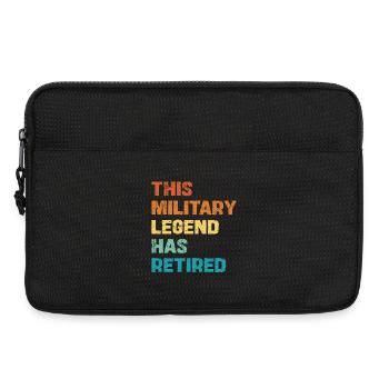 Cette légende militaire a pris sa retraite - Sacoche pour ordinateur portable 13 pouces - noir - Devant