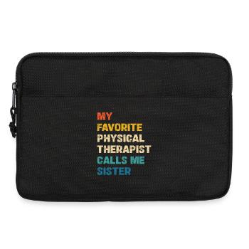 Ma kinésithérapeute préférée m’appelle sœur - Sacoche pour ordinateur portable 13 pouces - noir - Devant