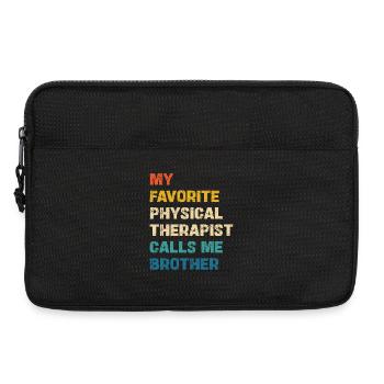 Le kinésithérapeute préféré m’appelle mon frère - Sacoche pour ordinateur portable 13 pouces - noir - Devant