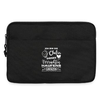 Chefin dieses verrückten Haufens - Laptoptasche 13" - Schwarz - Vorne