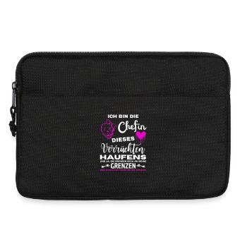 Je suis le patron de cette bande de fous - Sacoche pour ordinateur portable 13 pouces - noir - Devant