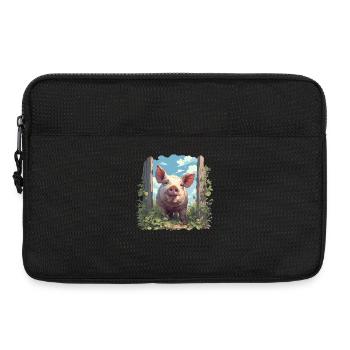 Cochon Cochon - Sacoche pour ordinateur portable 13 pouces - noir - Devant