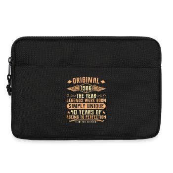 Original 1986 Jahrgang Legende 40. Geburtstag - Laptoptasche 13" - Schwarz - Vorne