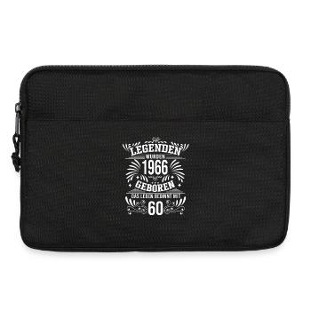 60. Geburtstag Legenden 1966 Vintage Retro Geburts - Laptoptasche 13" - Schwarz - Vorne