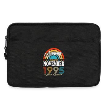 Vintage-November-1995-Jahrgang-Retro-Geburtstag - Laptoptasche 13" - Schwarz - Vorne